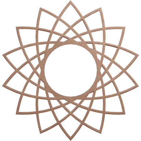 Ekena Millwork Eleanor Wood Fretwork Pierced Ceiling Medallion, Wood (Paint Grade), 16"OD x 6 1/8"ID x 1/4"T CMWP16X16X0250EAMF